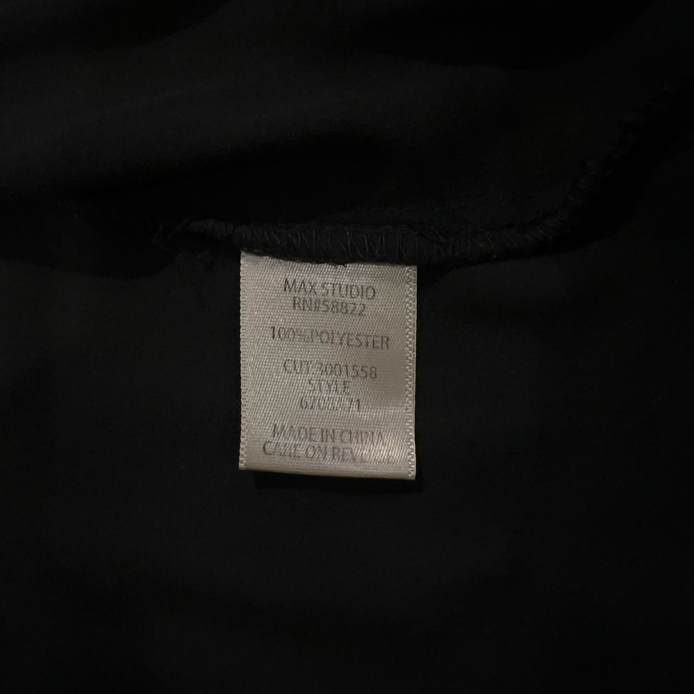Max Studio Black Pleated Blouse - Picture 9 of 10